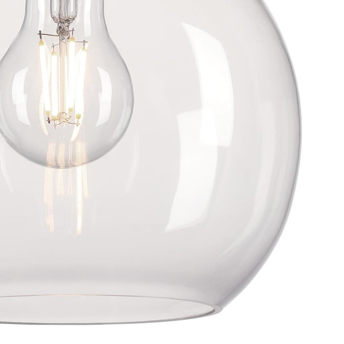Westinghouse Tatze 1 Light Pendant, Brushed Nickel/Clear Glass