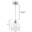 Westinghouse Tatze 1 Light Pendant, Brushed Nickel/Clear Glass