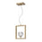 Westinghouse Zoa 1 Light Pendant, Brushed Brass/Crystal Glass - 6130900