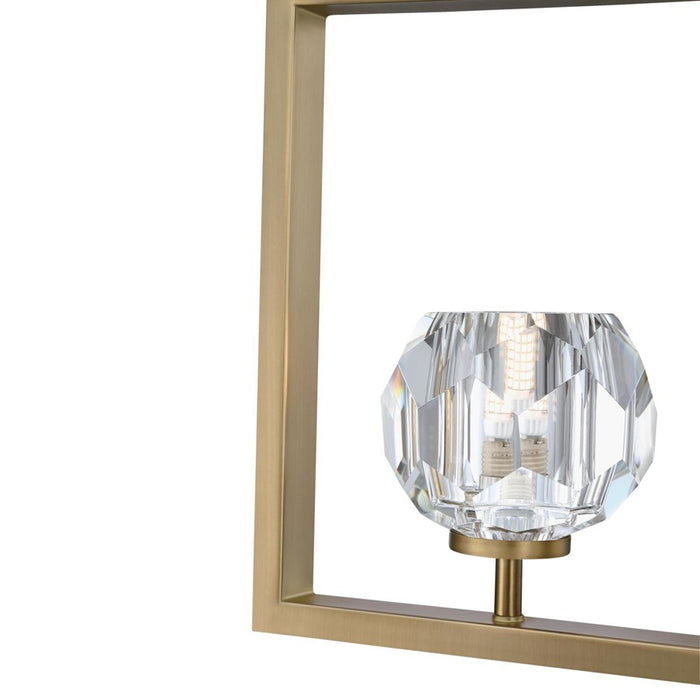 Westinghouse Zoa 1 Light Pendant, Brushed Brass/Crystal Glass
