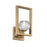 Westinghouse Zoa 1 Light Wall Light, Brushed Brass/Crystal Glass - 6131000