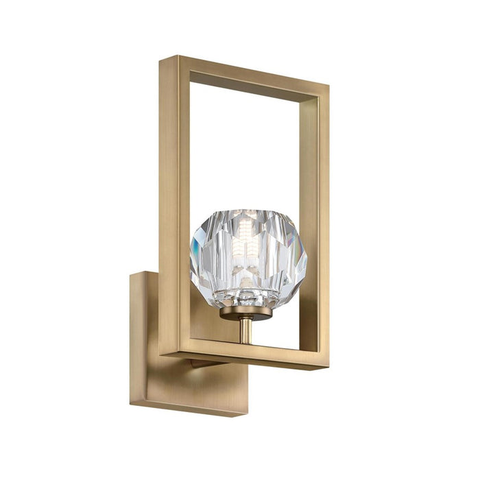 Westinghouse Zoa 1 Light Wall Light, Brushed Brass/Crystal Glass - 6131000
