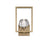 Westinghouse Zoa 1 Light Wall Light, Brushed Brass/Crystal Glass