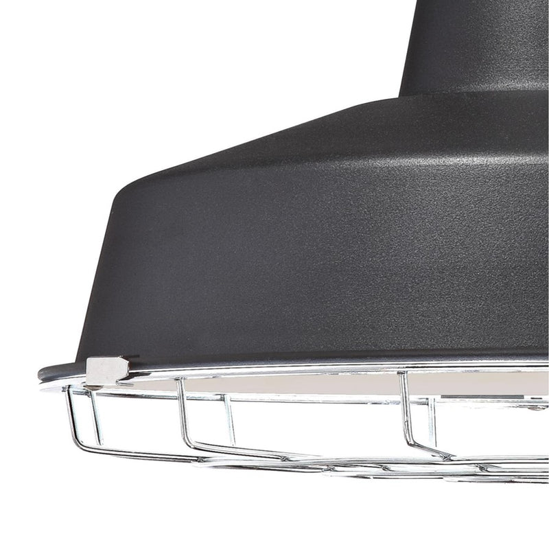 Westinghouse Academy 12in 1-Light Outdoor Wall Sconce | Vintage Textured Black and Cage Shade | Covered Porch & Entryway | Model 6131300