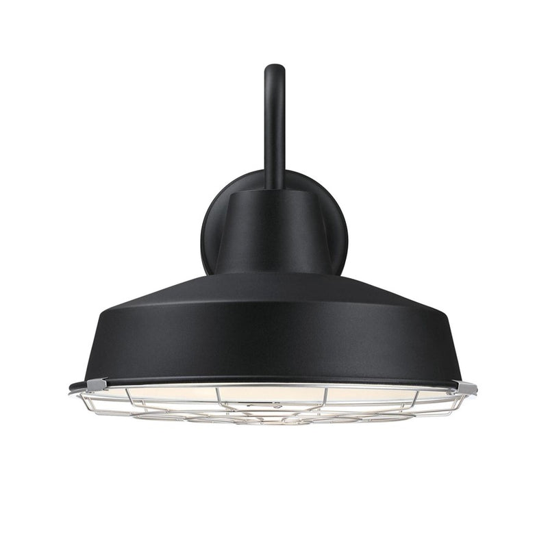 Westinghouse Academy 1Lt 12" Outdoor Wall Light Light, Black/Cage