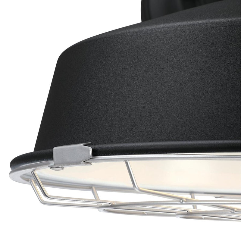 Westinghouse Academy 1Lt 12" Outdoor Wall Light Light, Black/Cage