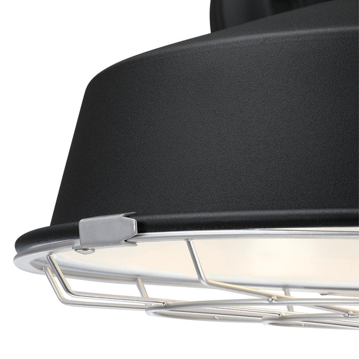 Westinghouse Academy 1Lt 12" Outdoor Wall Light Light, Black/Cage