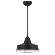 Westinghouse Academy 1 Light 12" Pendant, Black/Cage Shade - 6131800