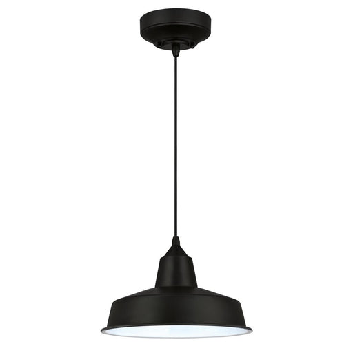 Westinghouse Academy 1 Light 12" Pendant, Black/Cage Shade