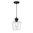 Westinghouse Ramsey 1 Light Pendant, Matte Black/Clear Glass - 6132600