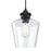 Westinghouse Ramsey 1 Light Pendant, Matte Black/Clear Glass