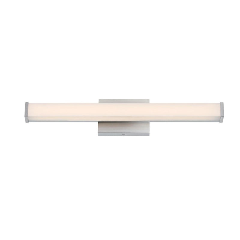 Westinghouse Dermot 24in 1-Light LED Vanity Light | Transitional Brushed Nickel and Frosted Acrylic | Bathroom & Hallway | Model 6134900