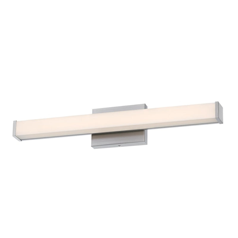 Westinghouse Dermot 24in 1-Light LED Vanity Light | Transitional Brushed Nickel and Frosted Acrylic | Bathroom & Hallway | Model 6134900