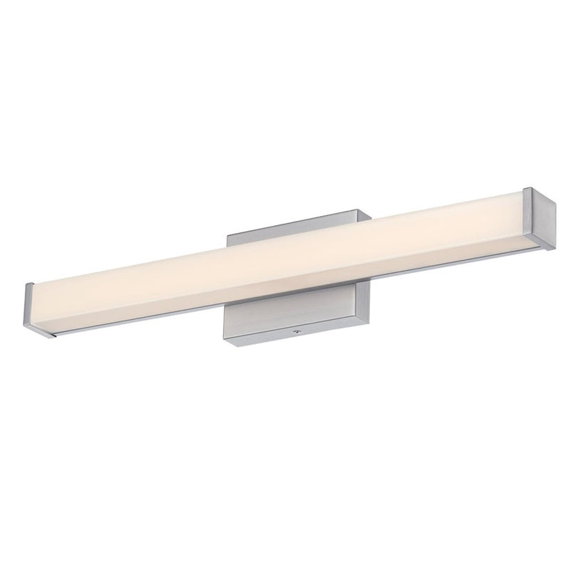 Westinghouse Dermot 24in 1-Light LED Vanity Light | Transitional Brushed Nickel and Frosted Acrylic | Bathroom & Hallway | Model 6134900