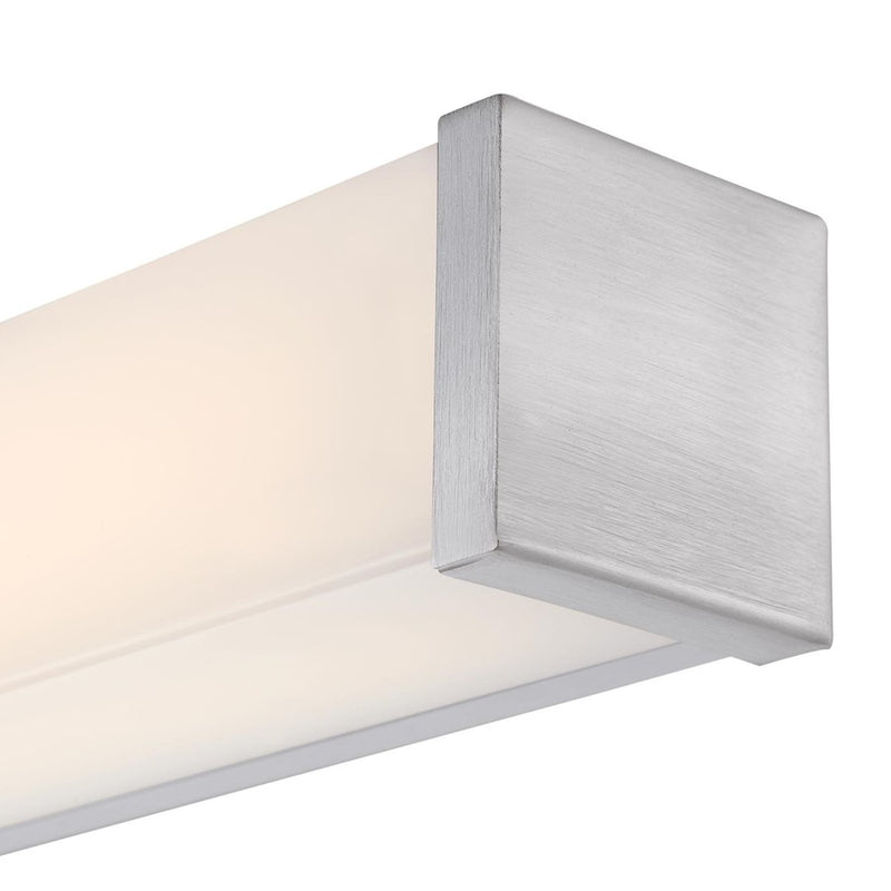 Westinghouse Dermot 24in 1-Light LED Vanity Light | Transitional Brushed Nickel and Frosted Acrylic | Bathroom & Hallway | Model 6134900