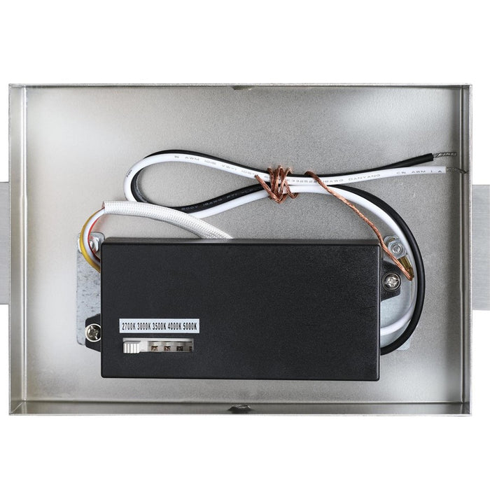 Westinghouse Dermot 1 Light 24" Wall Light, Nickel/Frosted Acrylic