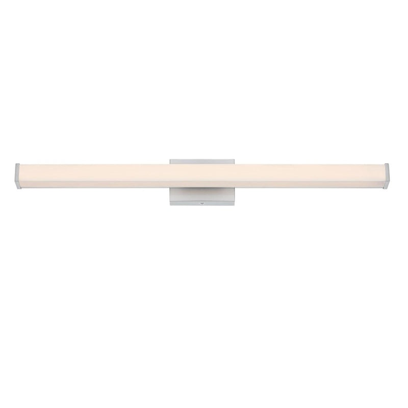 Westinghouse Dermot 36in 1-Light LED Vanity Light | Transitional Brushed Nickel and Frosted Acrylic | Bathroom & Hallway | Model 6135000