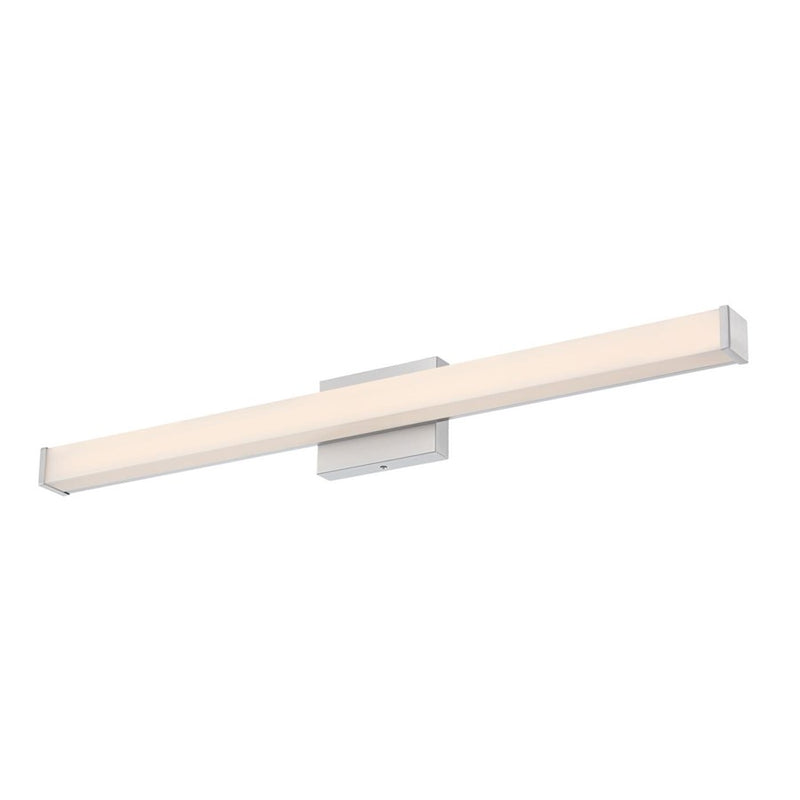 Westinghouse Dermot 36in 1-Light LED Vanity Light | Transitional Brushed Nickel and Frosted Acrylic | Bathroom & Hallway | Model 6135000