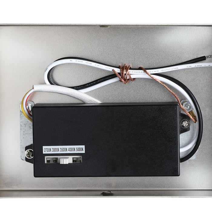 Westinghouse Dermot 1 Light 36" Wall Light, Nickel/Frosted Acrylic