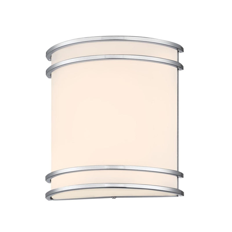 Westinghouse Hatboro 1-Light LED Wall Sconce | Transitional Brushed Nickel and Frosted Acrylic | Hallway & Entryway | 10 x 9 x 3.75 in | Model 6135500