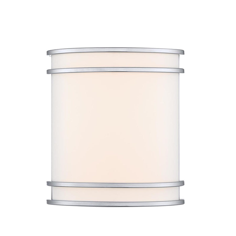 Westinghouse Hatboro 1-Light LED Wall Sconce | Transitional Brushed Nickel and Frosted Acrylic | Hallway & Entryway | 10 x 9 x 3.75 in | Model 6135500