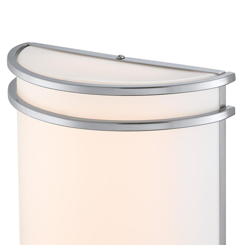 Westinghouse Hatboro 1-Light LED Wall Sconce | Transitional Brushed Nickel and Frosted Acrylic | Hallway & Entryway | 10 x 9 x 3.75 in | Model 6135500
