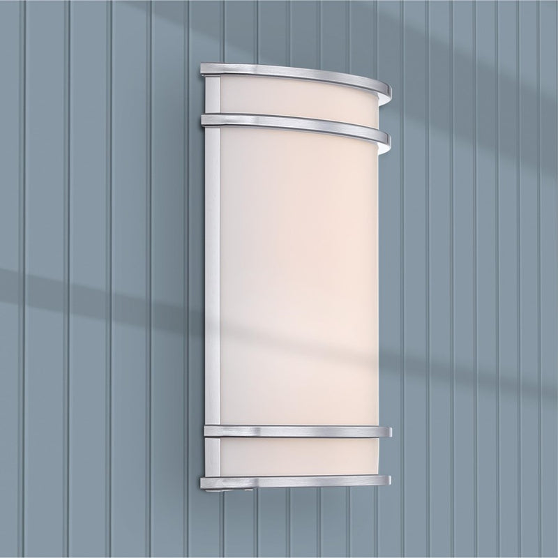 Westinghouse Hatboro 1-Light LED Wall Sconce | Transitional Brushed Nickel and Frosted Acrylic | Hallway & Entryway | 10 x 9 x 3.75 in | Model 6135500
