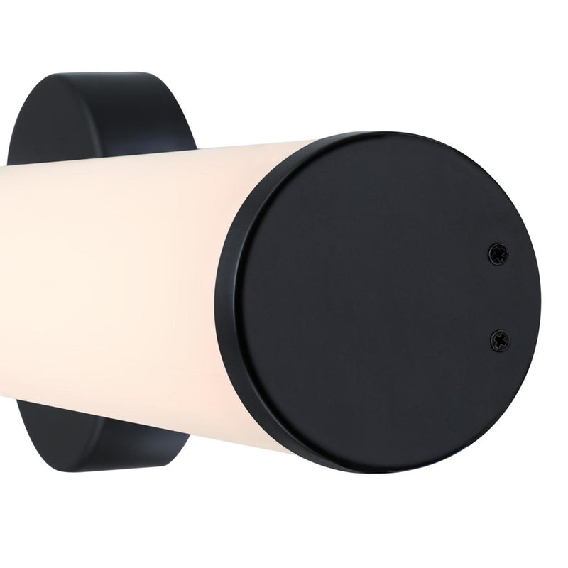 Westinghouse Clarksboro 24in 1-Light LED Vanity Light | Transitional Matte Black and Frosted Acrylic | Bathroom & Hallway | Model 6138300