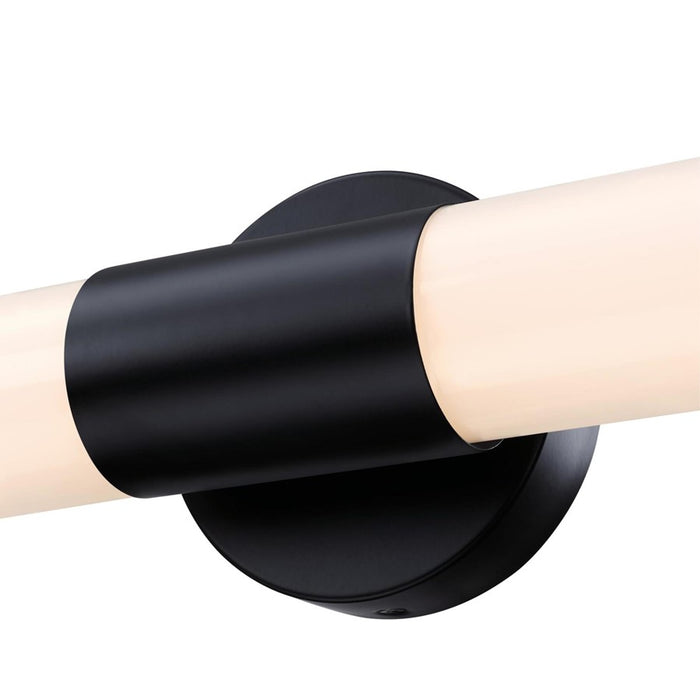 Westinghouse Clarksboro 1 Light 36" Wall Light, Black/Frosted Acrylic