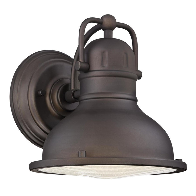 Westinghouse Orson 9in 1-Light Outdoor Wall Sconce | Vintage Oil Rubbed Bronze and Frosted Prismatic | Porch & Deck | Model 6203400
