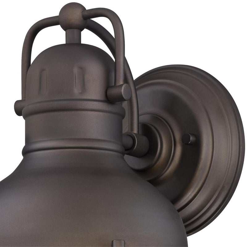 Westinghouse Orson 9in 1-Light Outdoor Wall Sconce | Vintage Oil Rubbed Bronze and Frosted Prismatic | Porch & Deck | Model 6203400