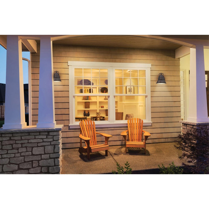 Westinghouse Orson 9in 1-Light Outdoor Wall Sconce | Vintage Oil Rubbed Bronze and Frosted Prismatic | Porch & Deck | Model 6203400