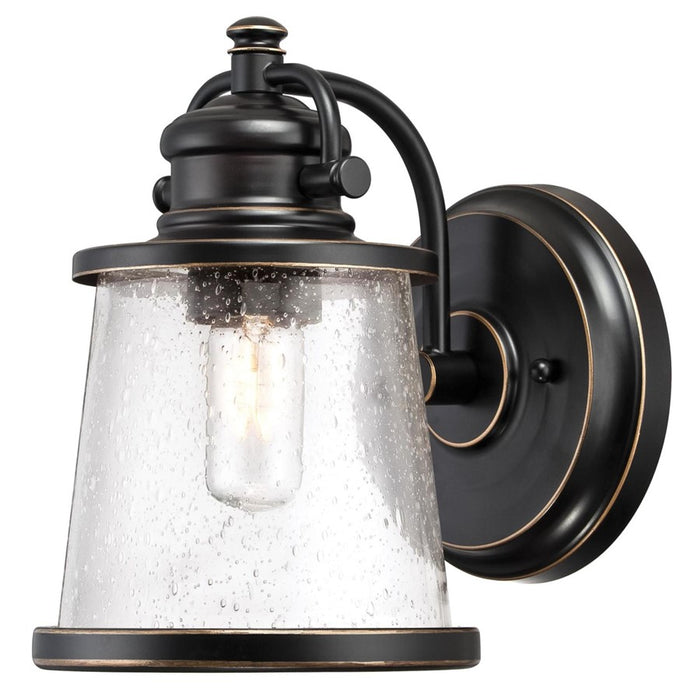 Westinghouse Emma Jane 1Lt Wall Light, Amber Bronze/Clear Seeded Glass