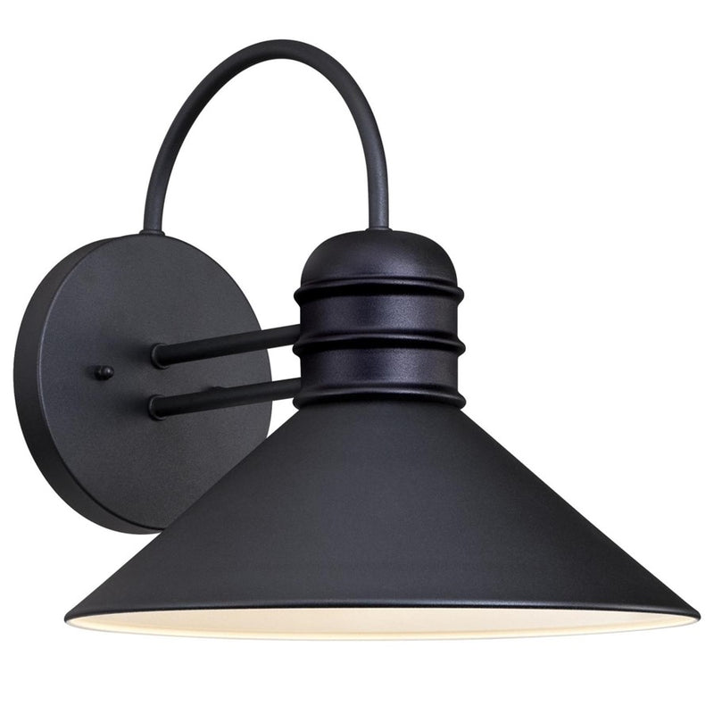 Westinghouse Watts Creek 11in 1-Light Outdoor Wall Lantern | Rustic Textured Black Metal Shade | Entryway & Garage | 11 x 12.5 x 11 in | Model 6204400