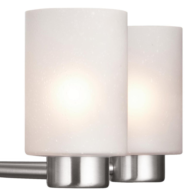 Westinghouse Sylvestre 5Lt Chandelier, Nickel/Frosted Seeded