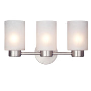 Westinghouse Sylvestre 3Lt Wall Light, Brushed Nickel/Frosted Seeded - 6227900