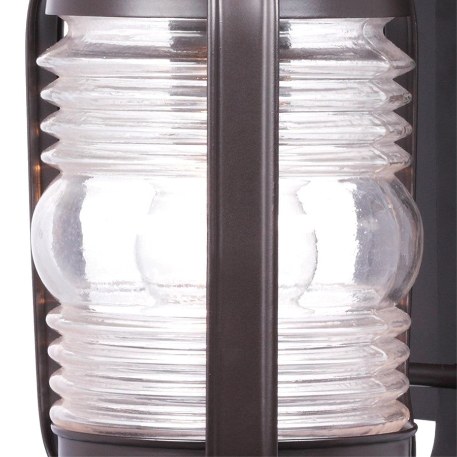 Westinghouse Weatherby 1 Light Wall Light, Weathered Bronze/Clear - 6230100