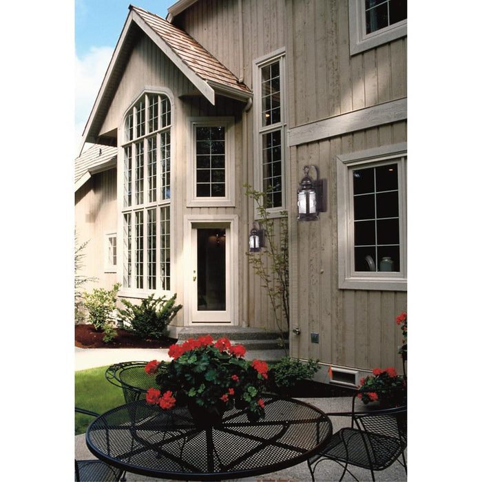 Westinghouse Weatherby 1 Light Wall Light, Weathered Bronze/Clear