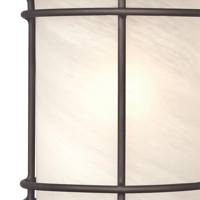 Westinghouse Parksville 1-Light Outdoor Wall Sconce | Transitional Oil Rubbed Bronze and Alabaster Glass | Entryway & Porch Accent | Model 6230700