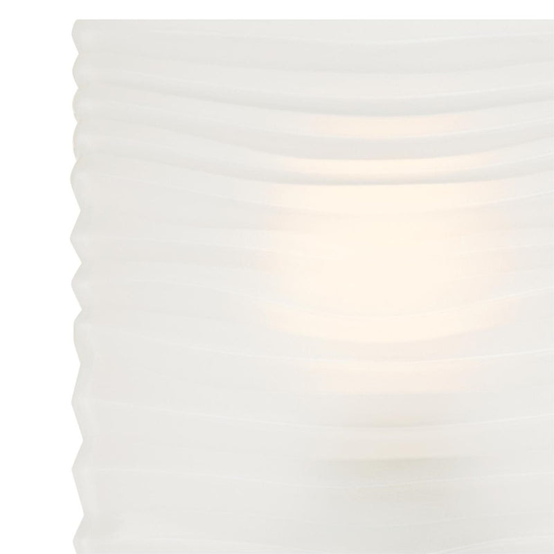 Westinghouse Alexander 3Lt Wall Light, Nickel/Rippled White Glazed