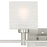 Westinghouse Alexander 4Lt Wall Light, Nickel/Rippled White Glazed
