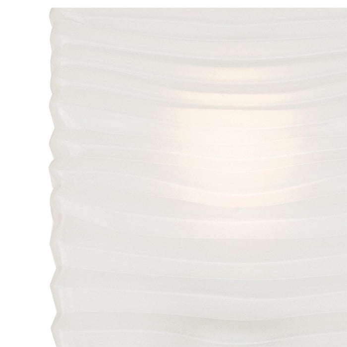 Westinghouse Alexander 4Lt Wall Light, Nickel/Rippled White Glazed