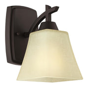 Westinghouse Midori 1 Light Wall Light, Oil Rubbed Brz/Amber Linen - 6307300