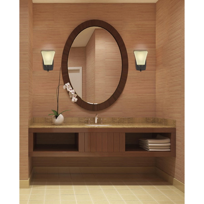 Westinghouse Midori 1 Light Wall Light, Oil Rubbed Bronze/Amber Linen
