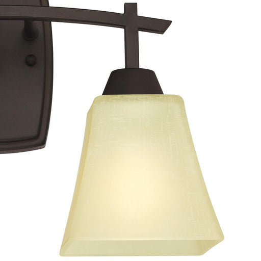 Westinghouse Midori 2 Light Wall Light, Oil Rubbed Bronze/Amber Linen