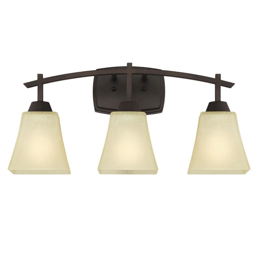 Westinghouse Midori 3 Light Wall Light, Oil Rubbed Brz/Amber Linen - 6307500