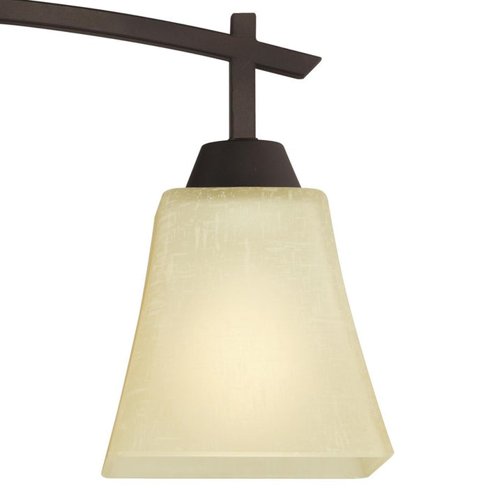 Westinghouse Midori 3 Light Wall Light, Oil Rubbed Bronze/Amber Linen