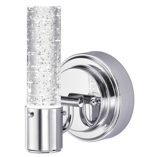 Westinghouse Cava 1 Light Wall Light, Chrome/Bubble Glass - 6307600