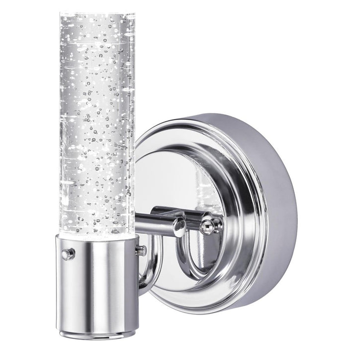 Westinghouse Cava 1 Light Wall Light, Chrome/Bubble Glass - 6307600