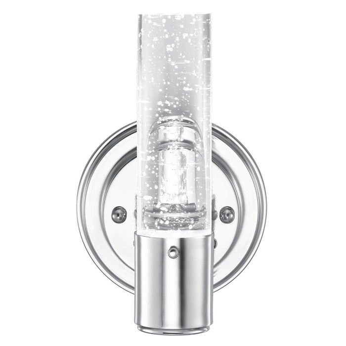 Westinghouse Cava 1 Light Wall Light, Chrome/Bubble Glass